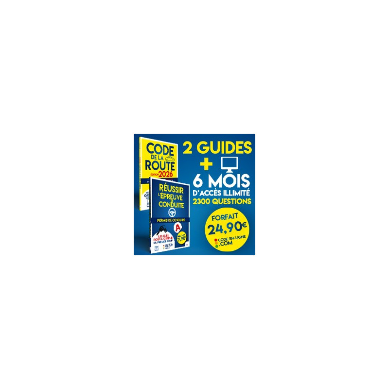 Pack Forfait 6 mois + le Livre de Code + "Réussir l'épreuve de conduite"