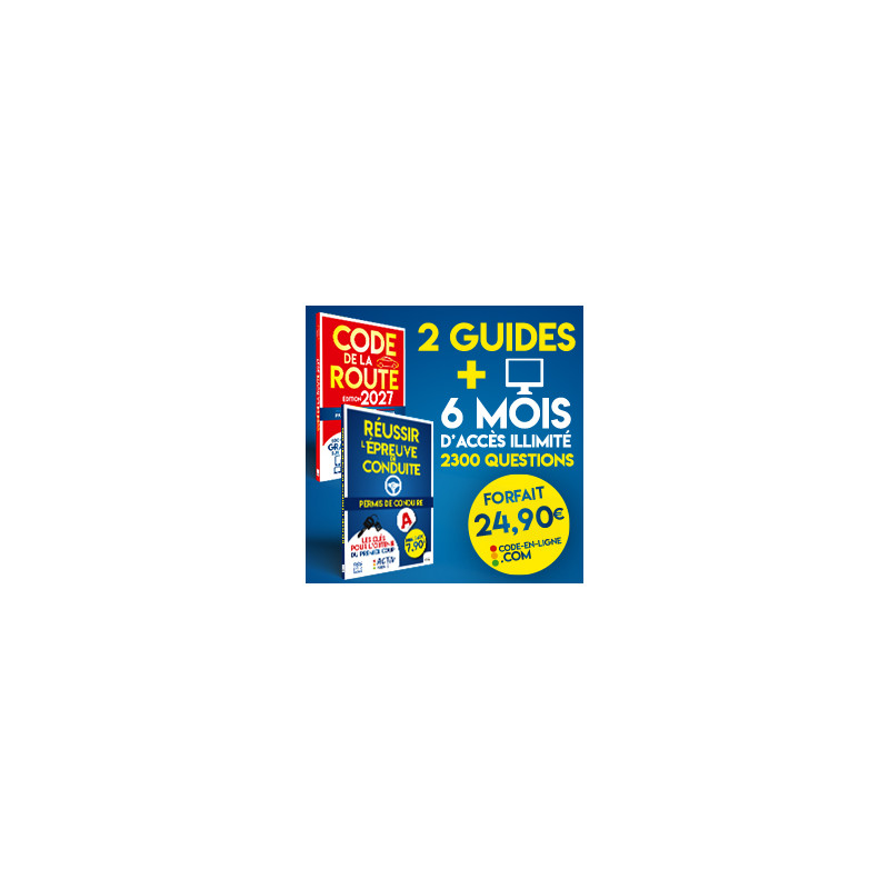 Pack Forfait 6 mois + le Livre de Code + "Réussir l'épreuve de conduite"